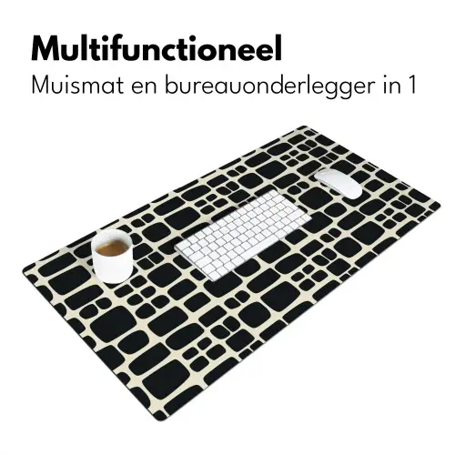 Modern - Organisch - Zwart Muismat XXL klein 681 -sfeer4