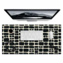 Modern - Organisch - Zwart Muismat XXL klein 681 -3d
