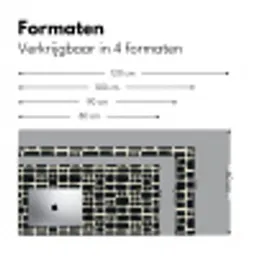 Modern - Organisch - Zwart Muismat XXL klein 681 -sfeer5