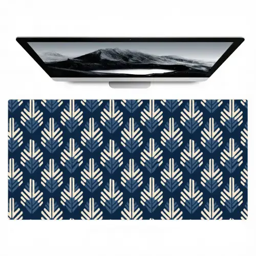 Modern - Patroon - Blauw Muismat XXL klein 681 -zzz3d