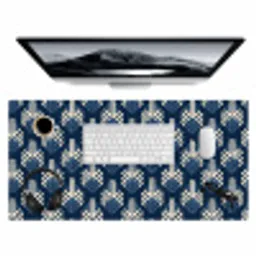 Modern - Patroon - Blauw Muismat XXL klein 681 -3d