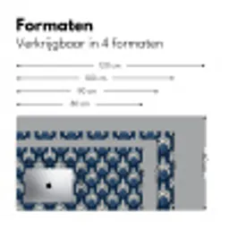 Modern - Patroon - Blauw Muismat XXL klein 681 -sfeer5