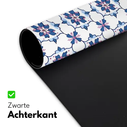 Modern - Patroon - Blauw - Roze Muismat XXL klein 681 -sfeer2