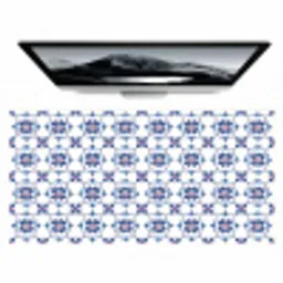 Modern - Patroon - Blauw - Roze Muismat XXL klein 681 -zzz3d