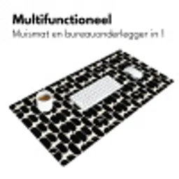 Modern - Patroon - Zwart Muismat XXL klein 681 -sfeer4