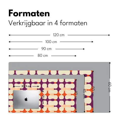 Modern - Patroon - Kleurrijk Muismat XXL klein 681 -sfeer5