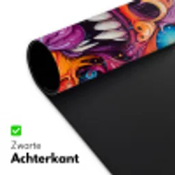 Monster - Graffiti - Kleuren - Oranje Muismat XXL klein -sfeer2