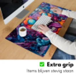 Monster - Graffiti - Kleuren - Oranje Muismat XXL klein -sfeer3