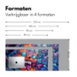 Monster - Graffiti - Kleuren - Oranje Muismat XXL klein -sfeer5