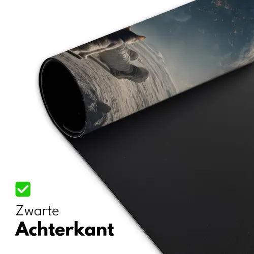 Maan - Kat - Astronaut - Ruimte Muismat XXL klein -sfeer2