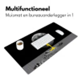 Maan - Geel - Roze - Zwart Muismat XXL klein -sfeer4