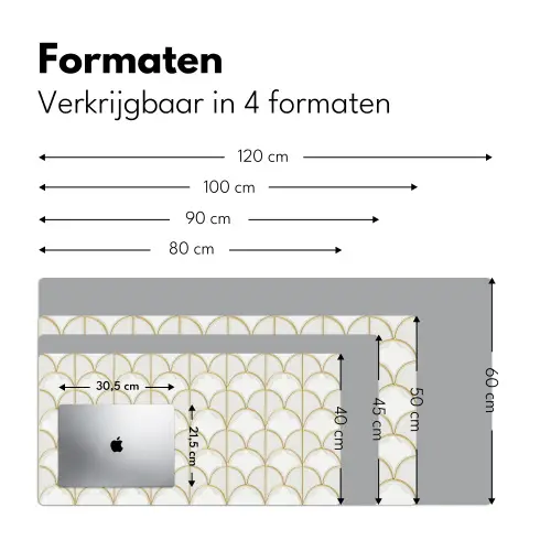 Mozaïek - Bogen - Goud Muismat XXL klein 681 -sfeer5