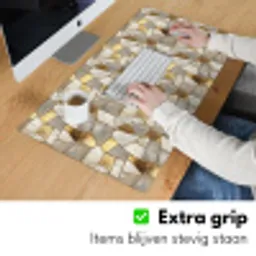 Mozaïek - Marmer - Goud Muismat XXL klein 681 -sfeer3