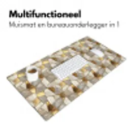 Mozaïek - Marmer - Goud Muismat XXL klein 681 -sfeer4
