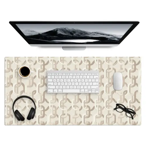 Motief - Abstract - Beige Muismat XXL klein 681 -3d