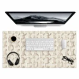 Motief - Abstract - Beige Muismat XXL klein 681 -3d