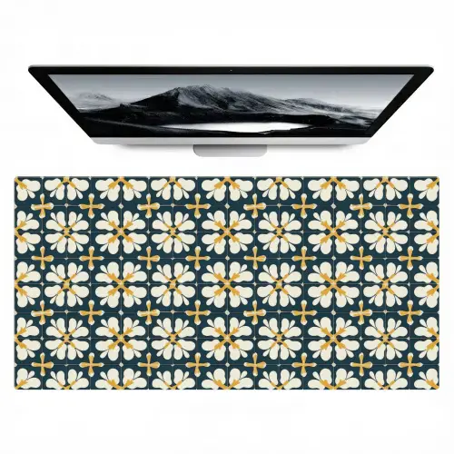 Motief - Tegel - Okergeel Muismat XXL klein 681 -zzz3d