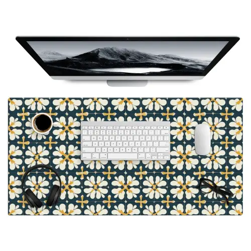 Motief - Tegel - Okergeel Muismat XXL klein 681 -3d