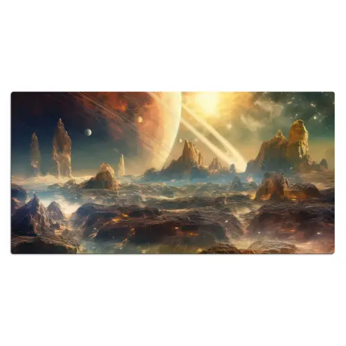 gebergte-planeet-ruimte-sterren Muismat XXL klein -3d_leeg