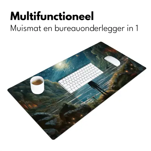 gebergte-water-maan-sterren Muismat XXL klein -sfeer4