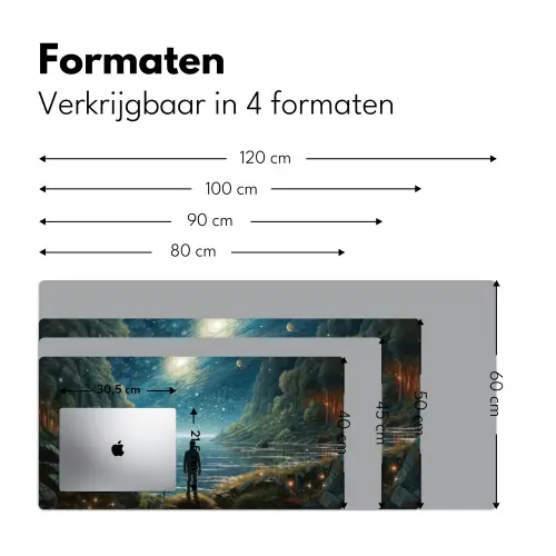 gebergte-water-maan-sterren Muismat XXL klein -sfeer5