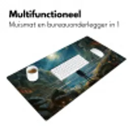 gebergte-water-maan-sterren Muismat XXL klein -sfeer4