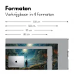 gebergte-water-maan-sterren Muismat XXL klein -sfeer5