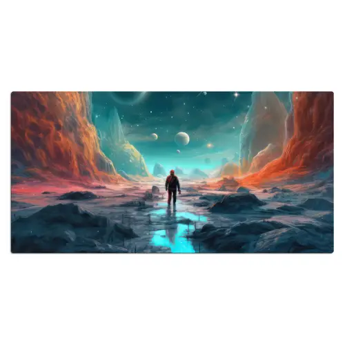 bergen-ruimte-planeten-astronaut Muismat XXL klein -3d_leeg