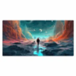 bergen-ruimte-planeten-astronaut Muismat XXL klein -3d_leeg