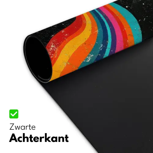Mond - Golven - Regenboog Muismat XXL klein -sfeer2