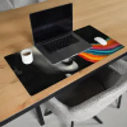 Mond - Golven - Regenboog Muismat XXL klein -sfeer1
