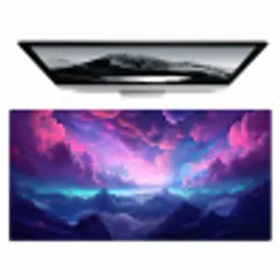 neon-wolken-roze-blauw-gaming Muismat XXL klein -zzz3d