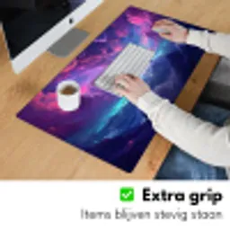 neon-wolken-roze-blauw-gaming Muismat XXL klein -sfeer3