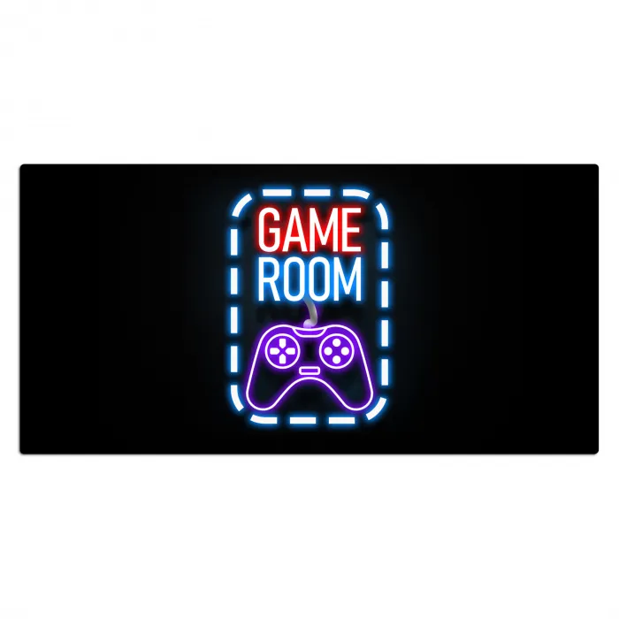 neon-quotes-game-room-controller-zwart Muismat XXL klein -3d_leeg