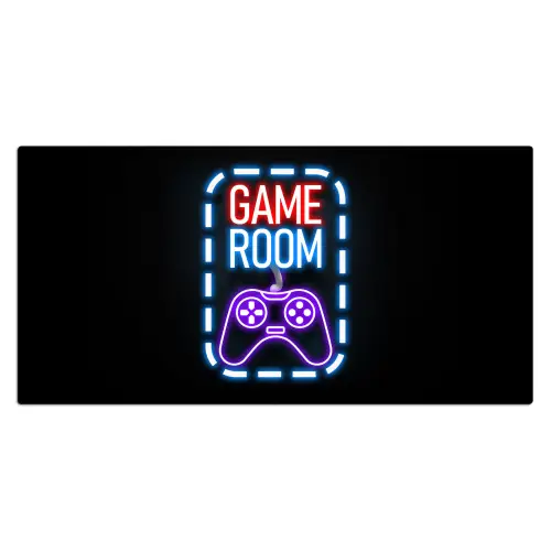 neon-quotes-game-room-controller-zwart Muismat XXL klein -3d_leeg