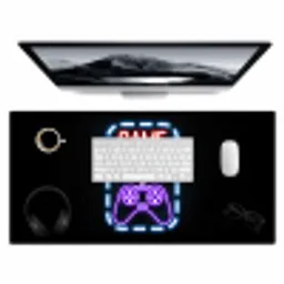 neon-quotes-game-room-controller-zwart Muismat XXL klein -3d