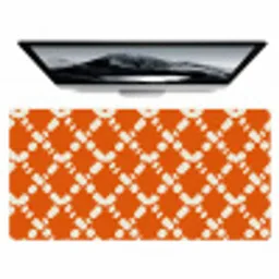 Oranje - Ruitpatroon - Wit Muismat XXL klein 681 -zzz3d