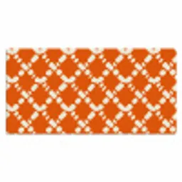 Oranje - Ruitpatroon - Wit Muismat XXL klein 681 -3d_leeg