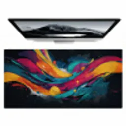 Banen - Golven - Kleurrijk - Abstract Muismat XXL klein -zzz3d