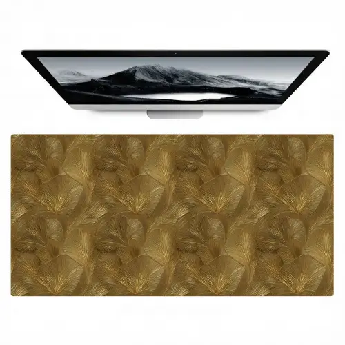 Organisch - Lijnen - Goud Muismat XXL klein 681 -zzz3d