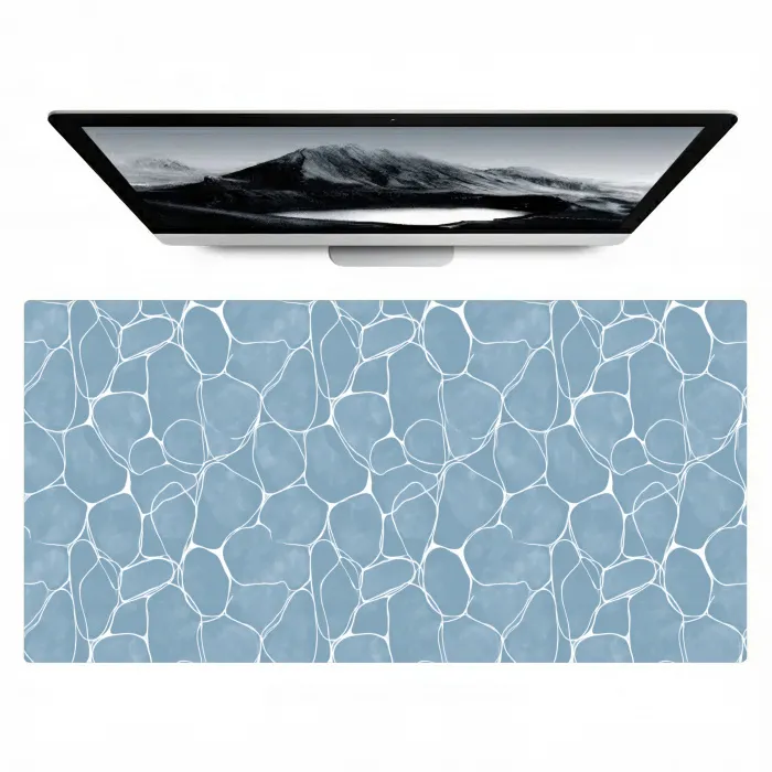 Organisch - Patroon - Blauw Muismat XXL klein 681 -zzz3d