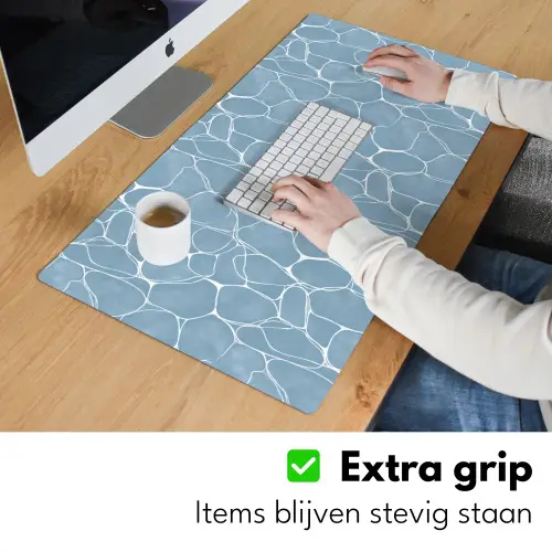 Organisch - Patroon - Blauw Muismat XXL klein 681 -sfeer3