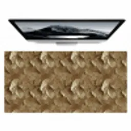 Organisch - Patroon - Bladeren - Goud Muismat XXL klein 681 -zzz3d