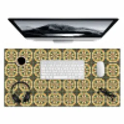 Ornament - Patroon - Groen Muismat XXL klein 681 -3d