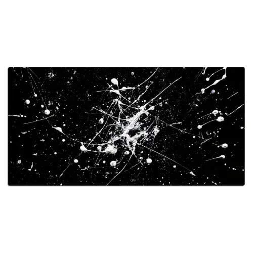 Verfspatten - Wit - Abstract - Explosie Muismat XXL klein -3d_leeg