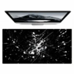 Verfspatten - Wit - Abstract - Explosie Muismat XXL klein -zzz3d