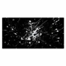 Verfspatten - Wit - Abstract - Explosie Muismat XXL klein -3d_leeg