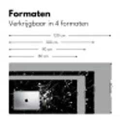 Verfspatten - Wit - Abstract - Explosie Muismat XXL klein -sfeer5
