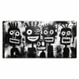 Schilderij - Figuren - Zwart - Abstract Muismat XXL klein -3d_leeg