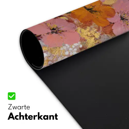 Schilderij - Bloemen - Rustiek - Roze Muismat XXL klein -sfeer2
